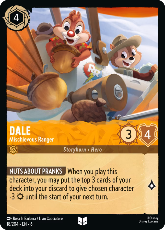 Dale - Mischievous Ranger Lorcana card (18/204, Azurite Sea)