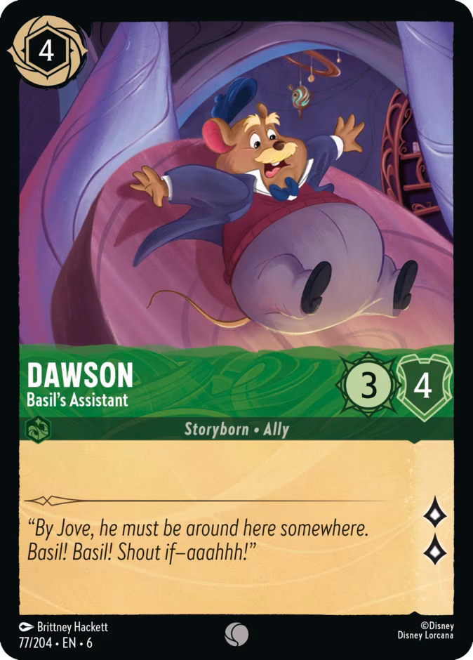 Dawson - Basil's Assistant Lorcana card (77/204, Azurite Sea)