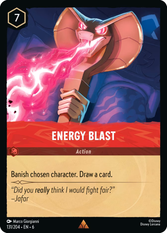 Energy Blast Lorcana card (131/204, Azurite Sea)