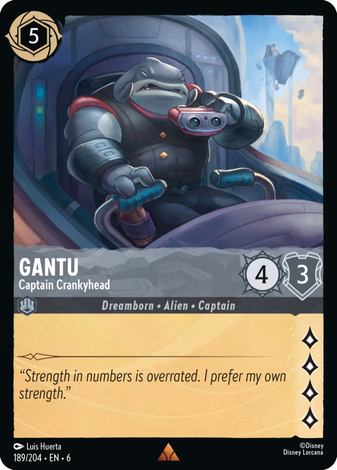 Gantu - Captain Crankyhead Lorcana card (189/204, Azurite Sea)