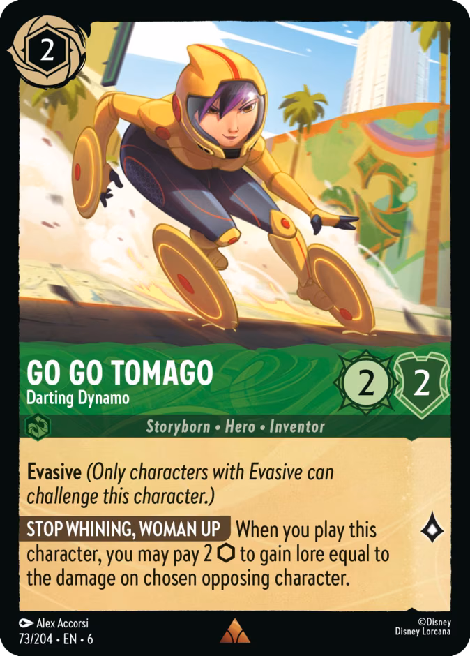 Go Go Tomago - Darting Dynamo Lorcana card (73/204, Azurite Sea)