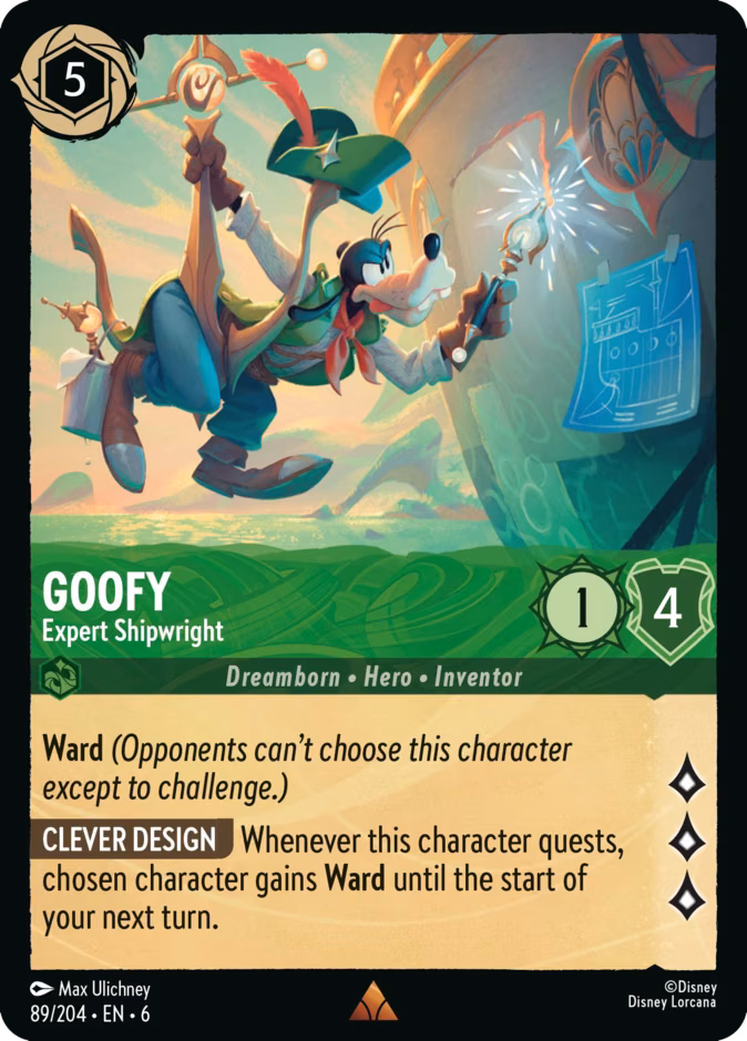 Goofy - Expert Shipwright Lorcana card (89/204, Azurite Sea)