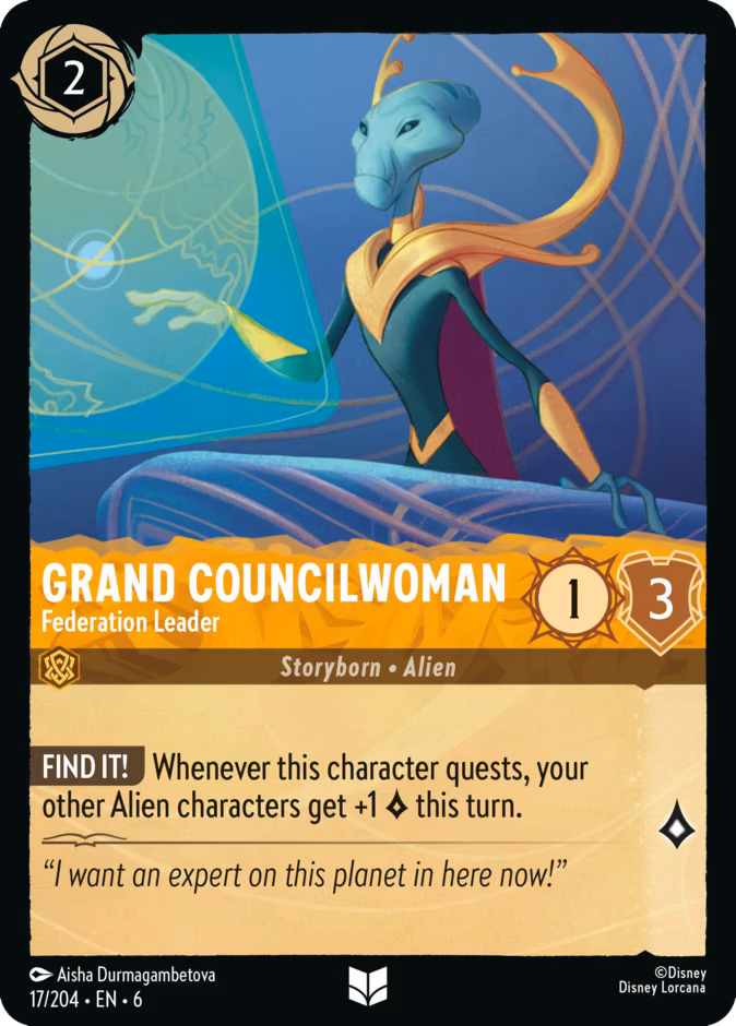 Grand Councilwoman - Federation Leader Lorcana card (17/204, Azurite Sea)