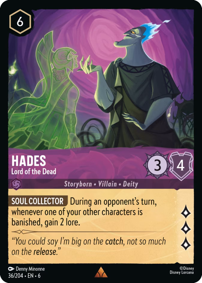 Hades - Lord of the Dead Lorcana card (36/204, Azurite Sea)