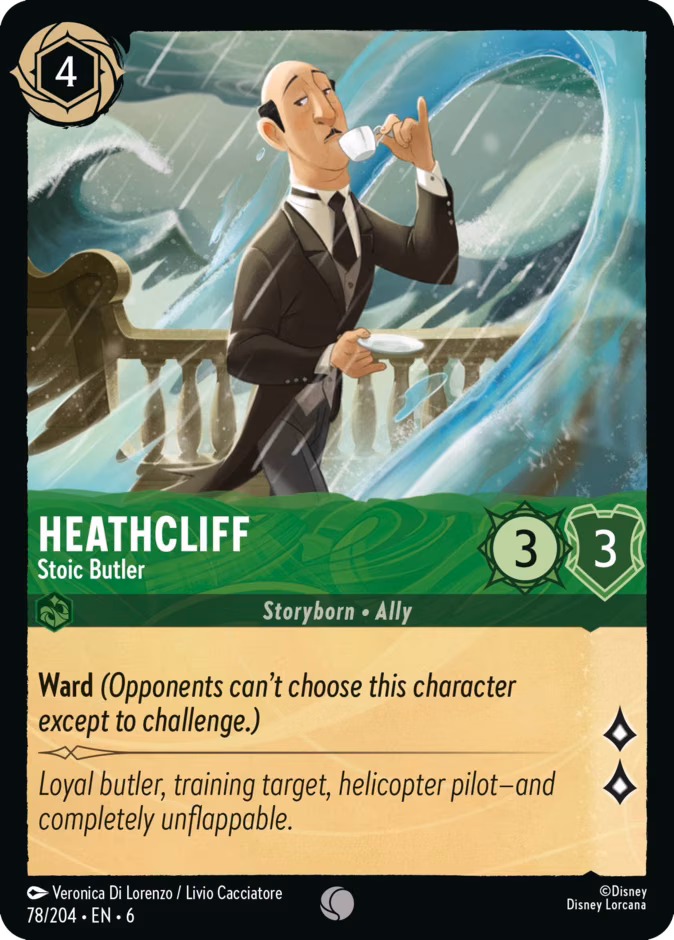Heathcliff - Stoic Butler Lorcana card (78/204, Azurite Sea)