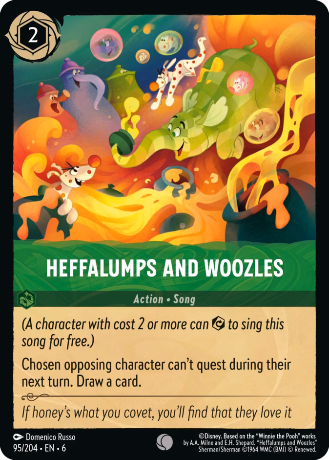 Heffalumps and Woozles Lorcana card (95/204, Azurite Sea)