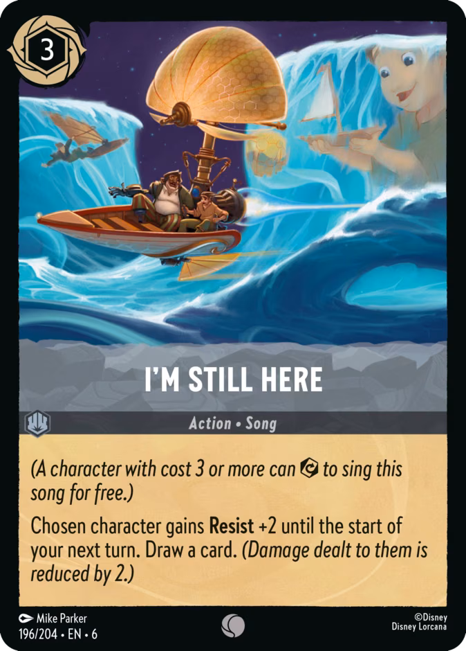 I'm Still Here Lorcana card (196/204, Azurite Sea)