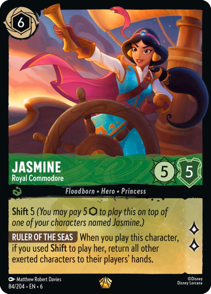 Jasmine - Royal Commodore Lorcana card (84/204, Azurite Sea)