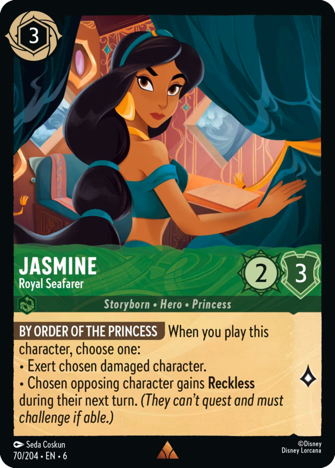 Jasmine - Royal Seafarer Lorcana card (70/204, Azurite Sea)