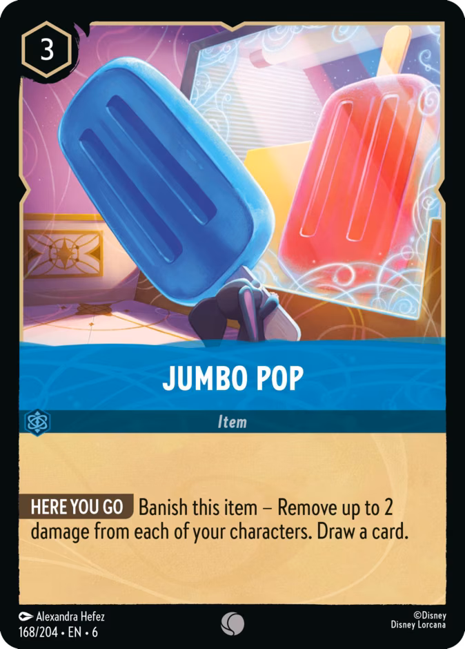 Jumbo Pop Lorcana card (168/204, Azurite Sea)