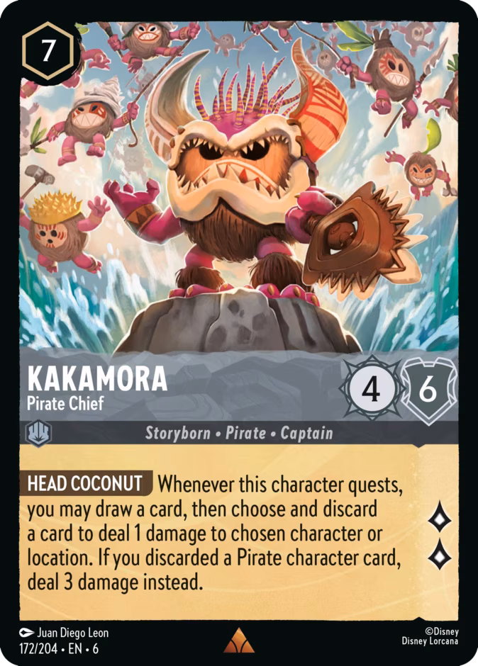 Kakamora - Pirate Chief Lorcana card (172/204, Azurite Sea)