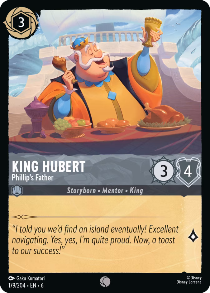 King Hubert - Phillip's Father Lorcana card (179/204, Azurite Sea)