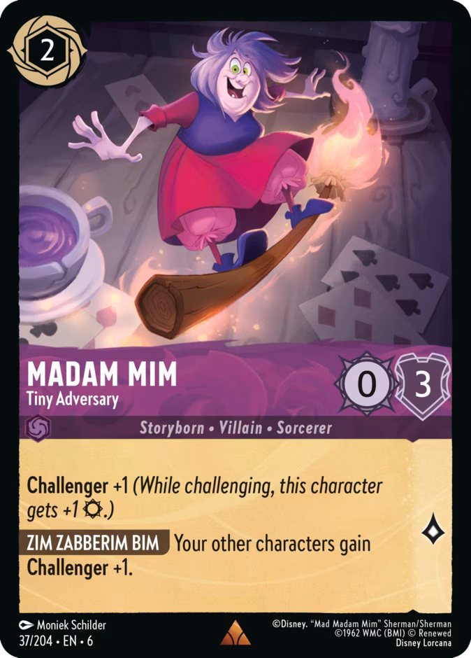 Madam Mim - Tiny Adversary Lorcana card (37/204, Azurite Sea)
