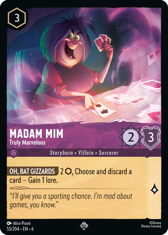 Madam Mim - Truly Marvelous Lorcana card (55/204, Azurite Sea)