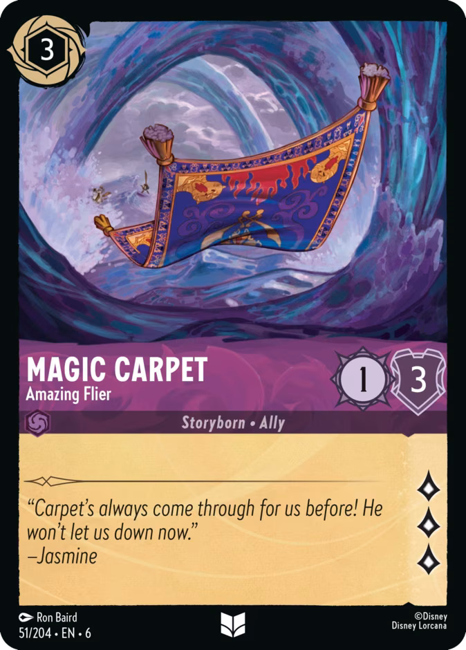 Magic Carpet - Amazing Flier Lorcana card (51/204, Azurite Sea)