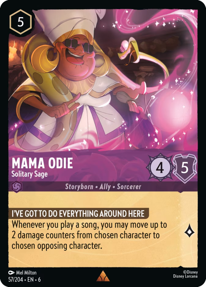 Mama Odie - Solitary Sage Lorcana card (57/204, Azurite Sea)