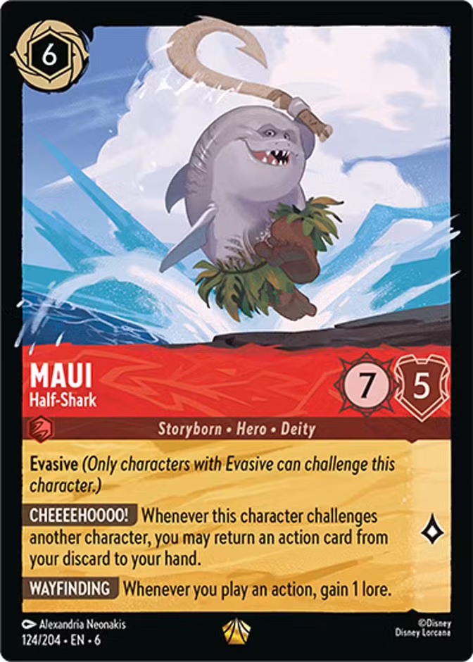 Maui - Half-Shark Lorcana card (124/204, Azurite Sea)