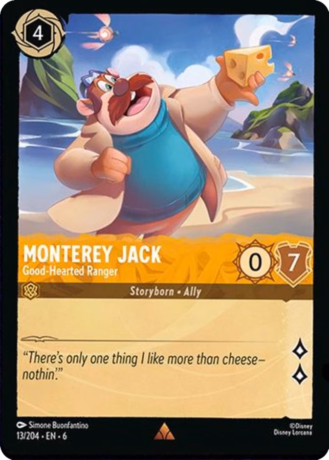 Monterey Jack - Good-Hearted Ranger Lorcana card (13/204, Azurite Sea)