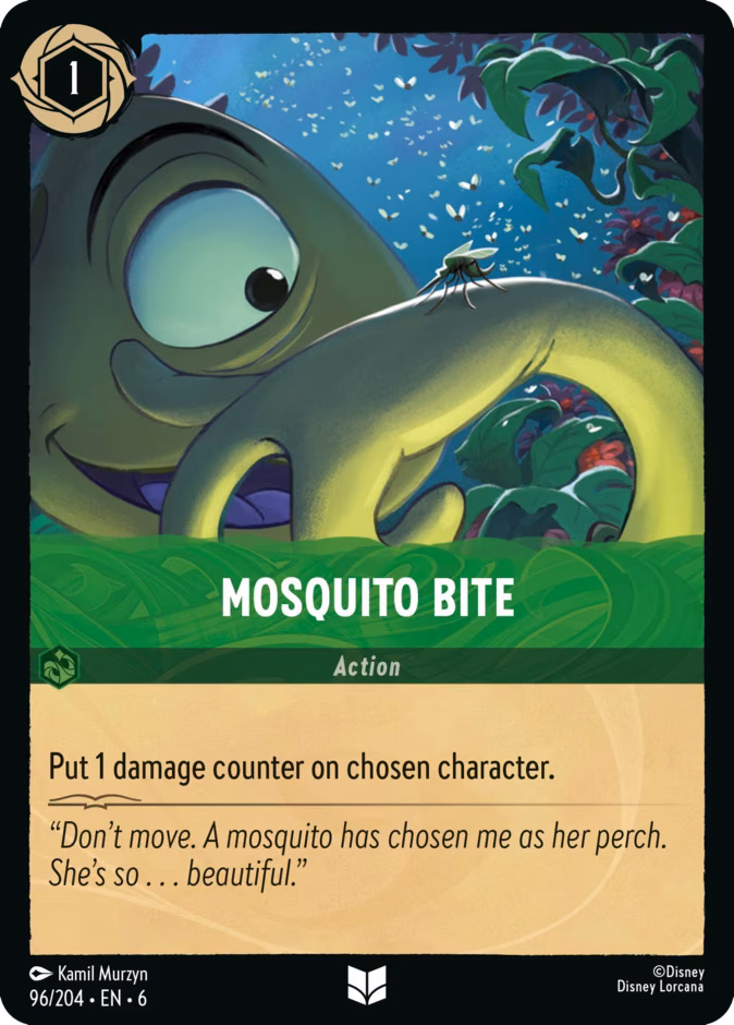 Mosquito Bite Lorcana card (96/204, Azurite Sea)
