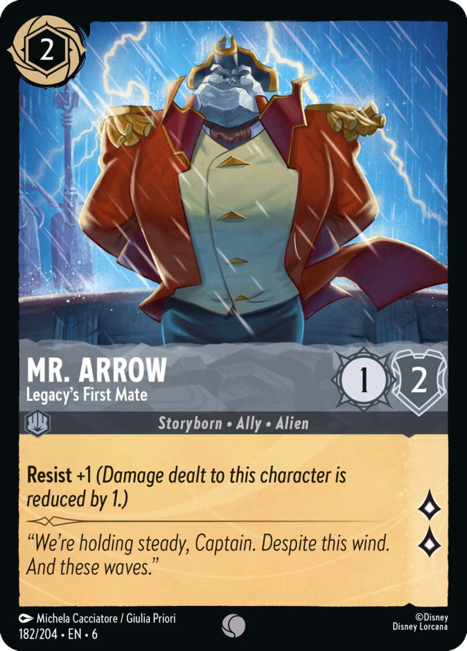Mr. Arrow - Legacy's First Mate Lorcana card (182/204, Azurite Sea)