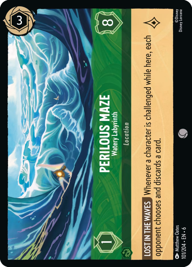 Perilous Maze - Watery Labyrinth Lorcana card (101/204, Azurite Sea)