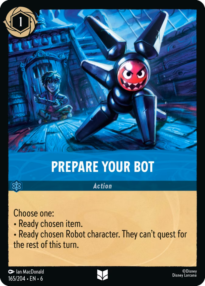 Prepare Your Bot Lorcana card (165/204, Azurite Sea)