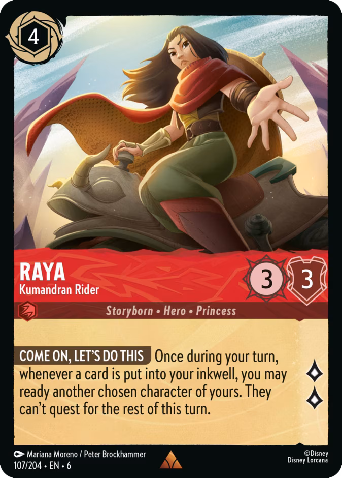 Raya - Kumandran Rider Lorcana card (107/204, Azurite Sea)