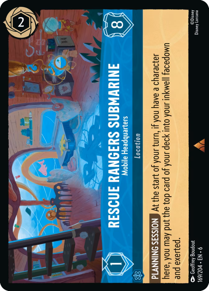 Rescue Rangers Submarine - Mobile Headquarters Lorcana card (169/204, Azurite Sea)