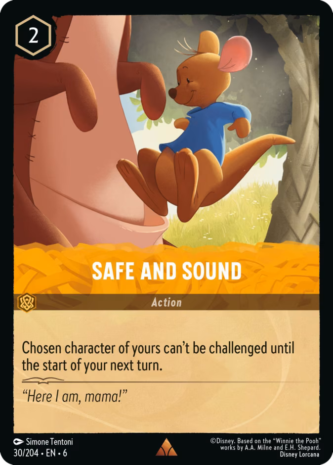 Safe and Sound Lorcana card (30/204, Azurite Sea)