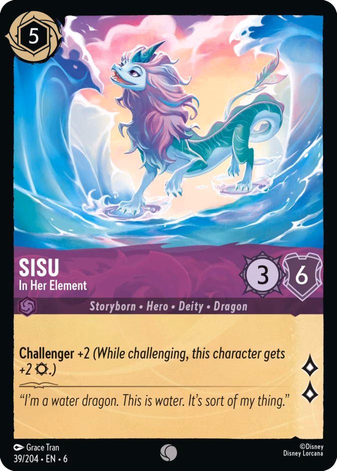 Sisu - In Her Element Lorcana card (39/204, Azurite Sea)