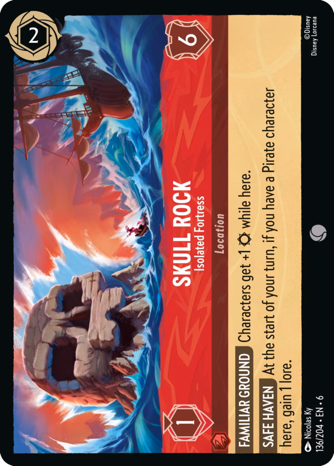 Skull Rock - Isolated Fortress Lorcana card (136/204, Azurite Sea)
