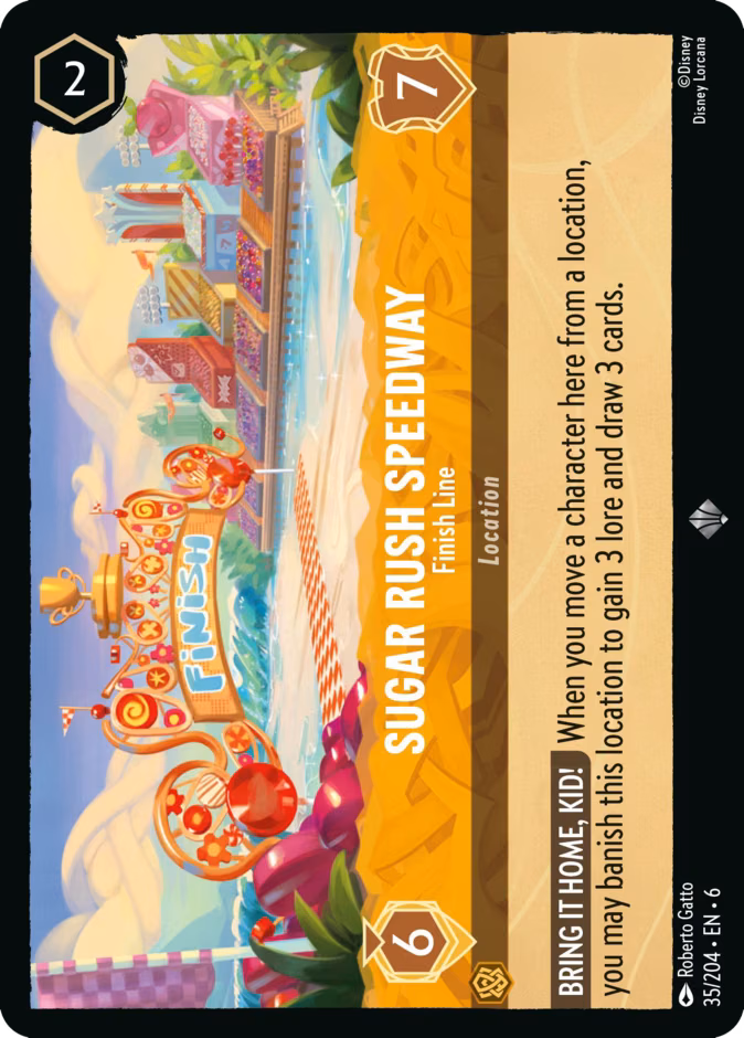 Sugar Rush Speedway - Finish Line Lorcana card (35/204, Azurite Sea)