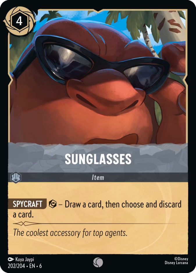 Sunglasses Lorcana card (202/204, Azurite Sea)