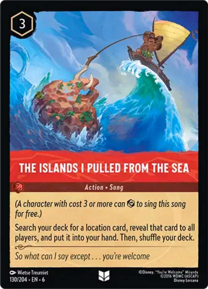 The Islands I Pulled from the Sea Lorcana card (130/204, Azurite Sea)