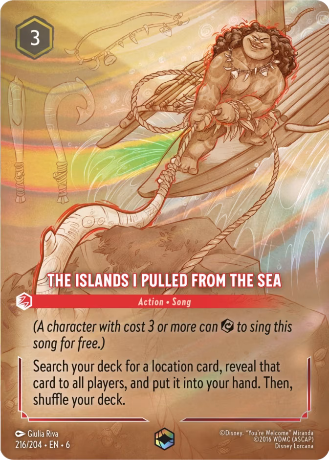 The Islands I Pulled From the Sea Lorcana card (216/204, Azurite Sea)