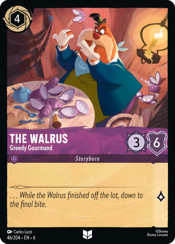 The Walrus - Greedy Gourmand Lorcana card (46/204, Azurite Sea)