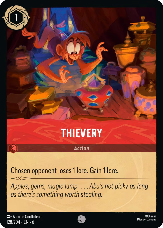 Thievery Lorcana card (128/204, Azurite Sea)