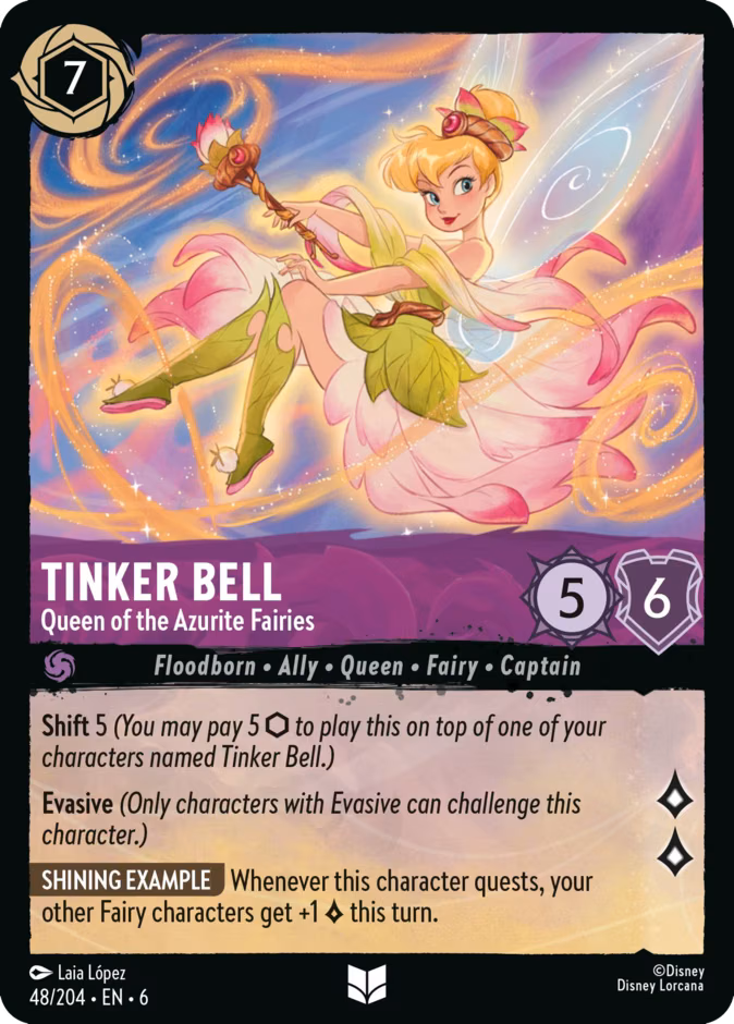 Tinker Bell - Queen of the Azurite Fairies Lorcana card (48/204, Azurite Sea)