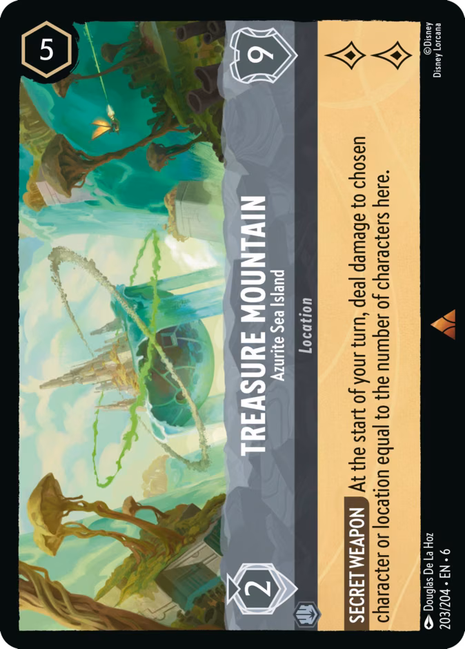 Treasure Mountain - Azurite Sea Island Lorcana card (203/204, Azurite Sea)