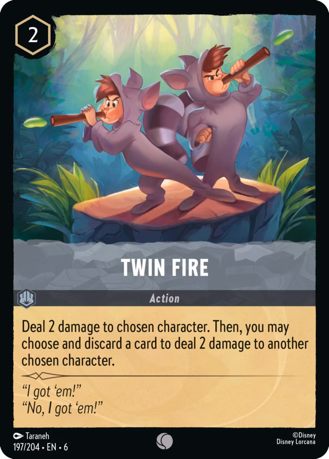 Twin Fire Lorcana card (197/204, Azurite Sea)