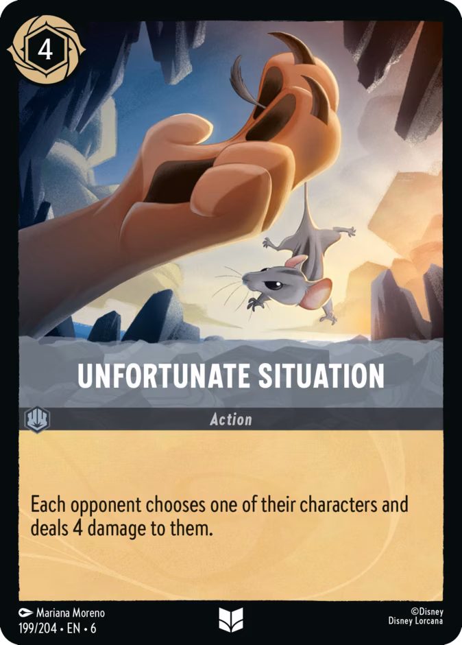 Unfortunate Situation Lorcana card (199/204, Azurite Sea)