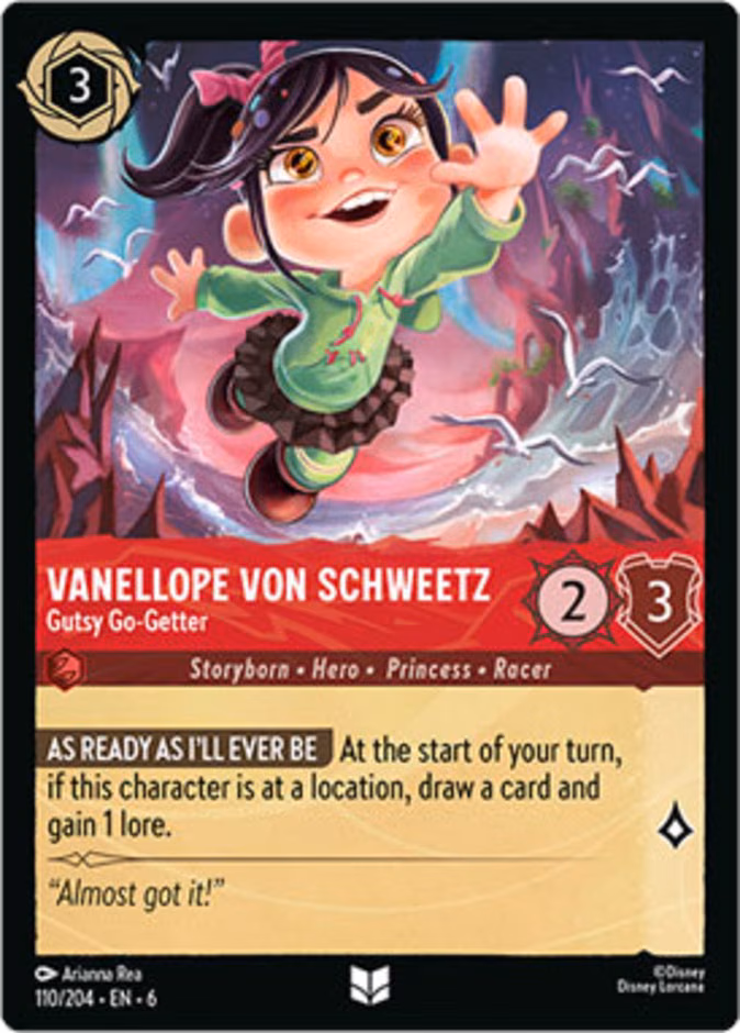 Vanellope Von Schweetz - Gutsy Go-Getter Lorcana card (110/204, Azurite Sea)