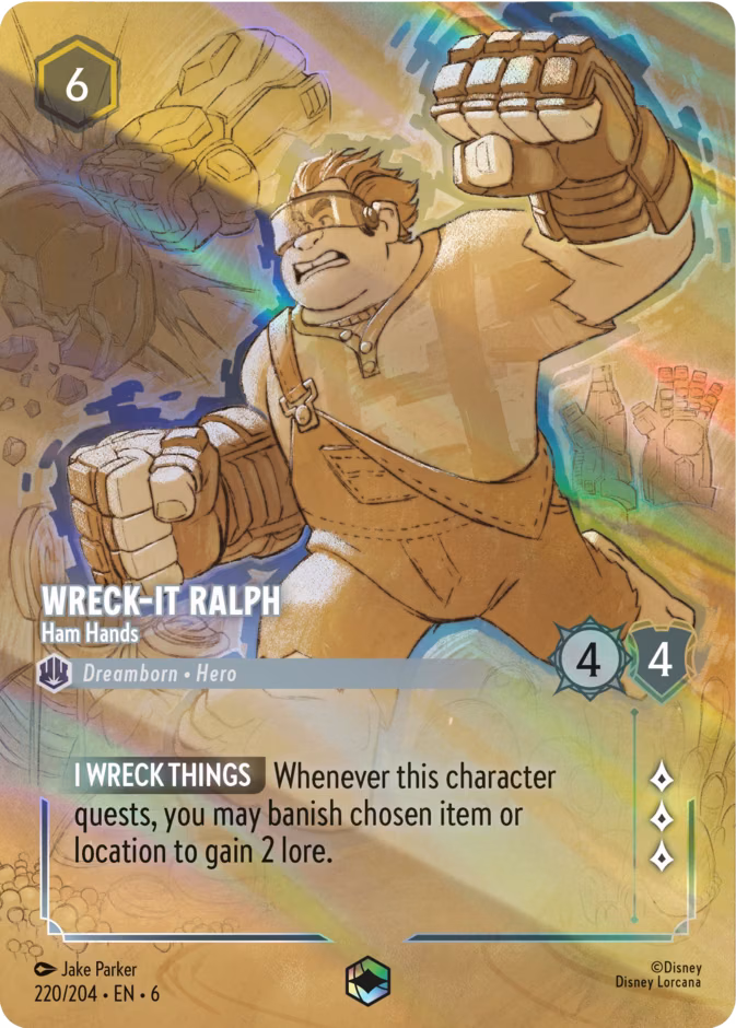 Wreck-It Ralph - Ham Hands Lorcana card (220/204)