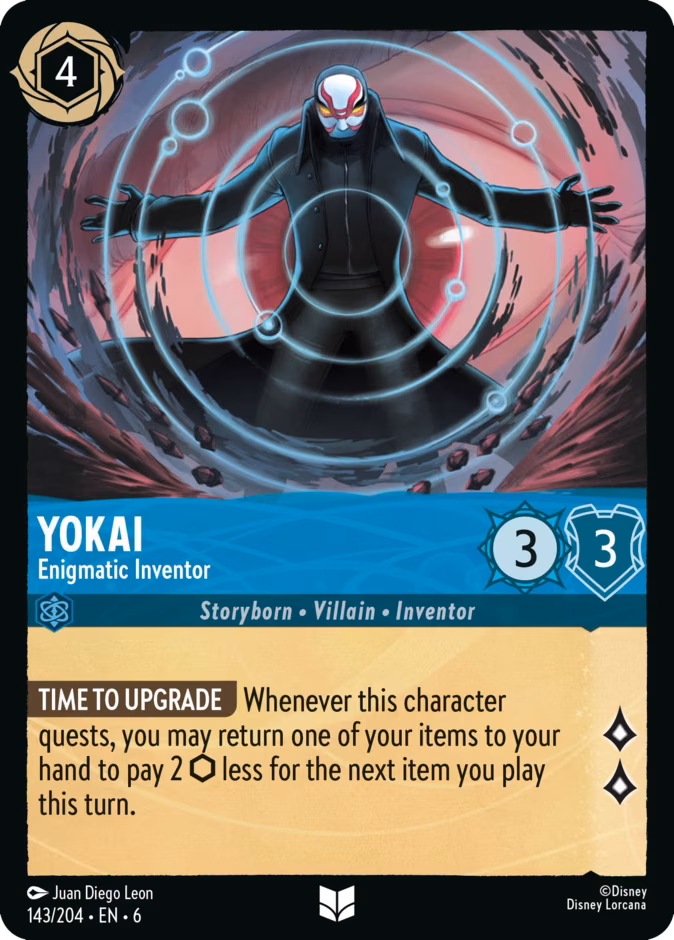 Yokai - Enigmatic Inventor Lorcana card (143/204, Azurite Sea)
