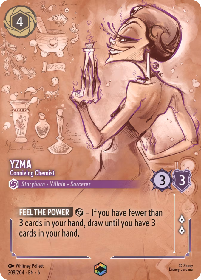 Yzma - Conniving Chemist Lorcana card (209/204, Azurite Sea)