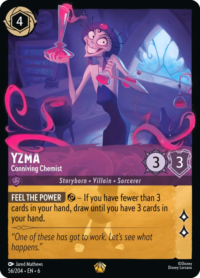 Yzma - Conniving Chemist Lorcana card (56/204, Azurite Sea)
