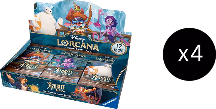 Disney Lorcana Azurite Sea Booster Box Case