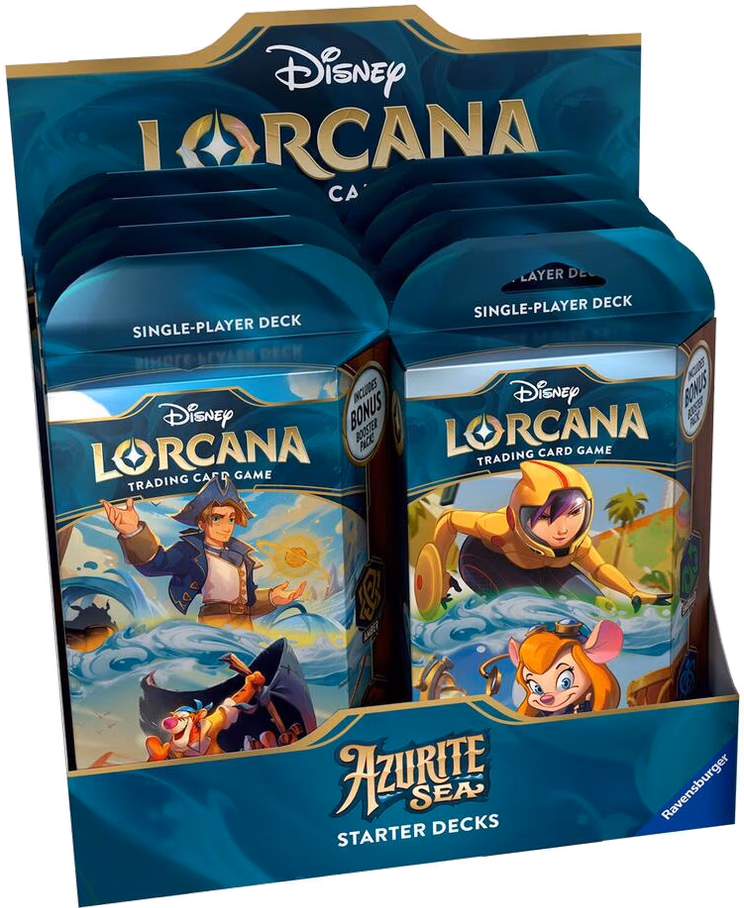 Disney Lorcana Azurite Sea Starter Deck Display