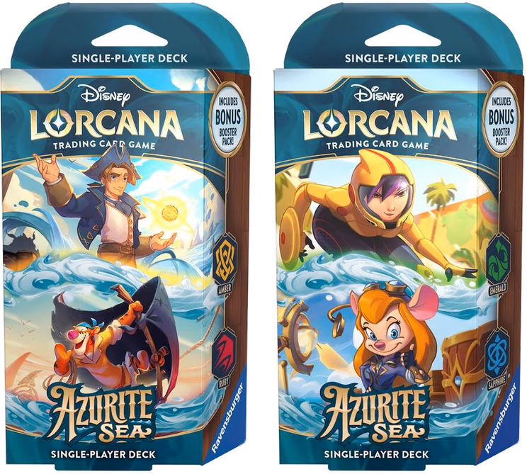 Disney Lorcana Azurite Sea Starter Deck [Set of 2]