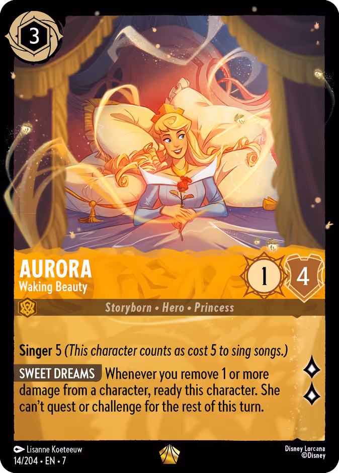 Aurora - Waking Beauty Lorcana card (14/204, Archazia's Island)